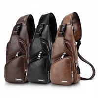 Men's Chest Bag – USB Charging Port – Compact Storage