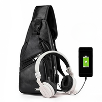 Men's Chest Bag – USB Charging Port – Compact Storage