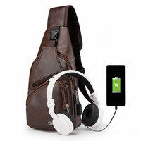 Men's Chest Bag – USB Charging Port – Compact Storage