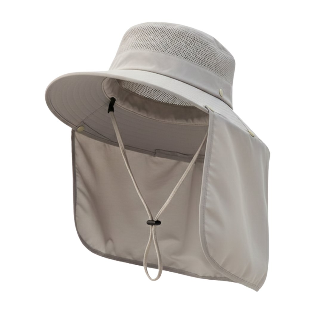 Men’s Fishing Sun Hat – Wide Brim – Neck & Shoulder Cover