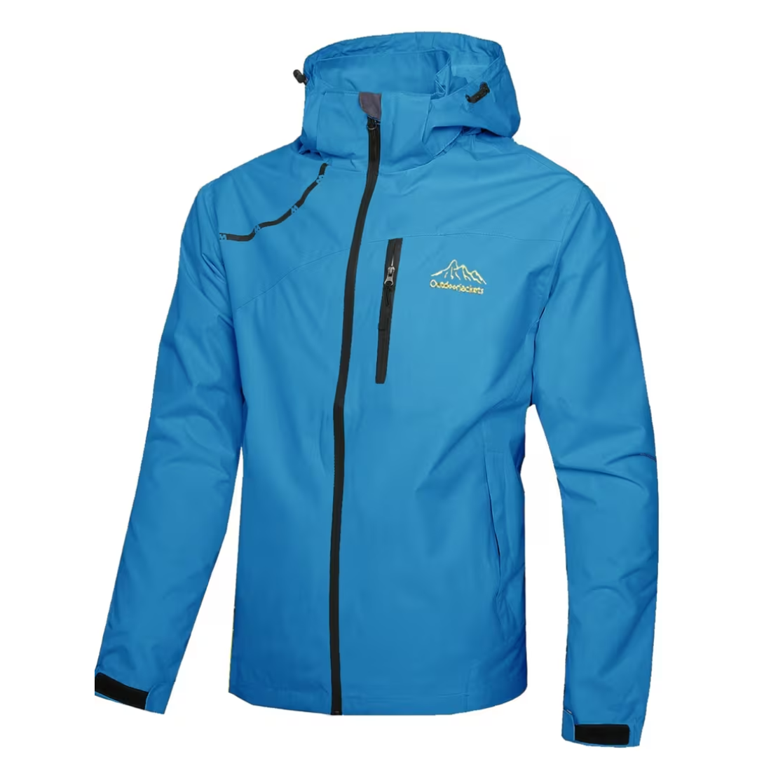 Men’s Lightweight Jacket – Hooded Windbreaker - Water Resistant