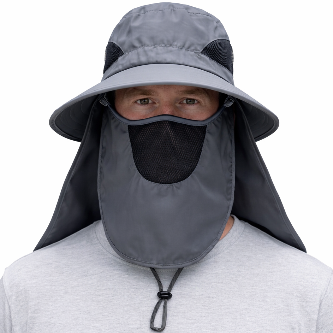 Men’s Outdoor Sun Hat – Removable Face & Neck Protection