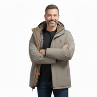 Men’s Outdoor Winter Jacket – Padded & Waterproof – Mid-Length