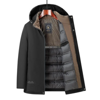 Men’s Outdoor Winter Jacket – Padded & Waterproof – Mid-Length