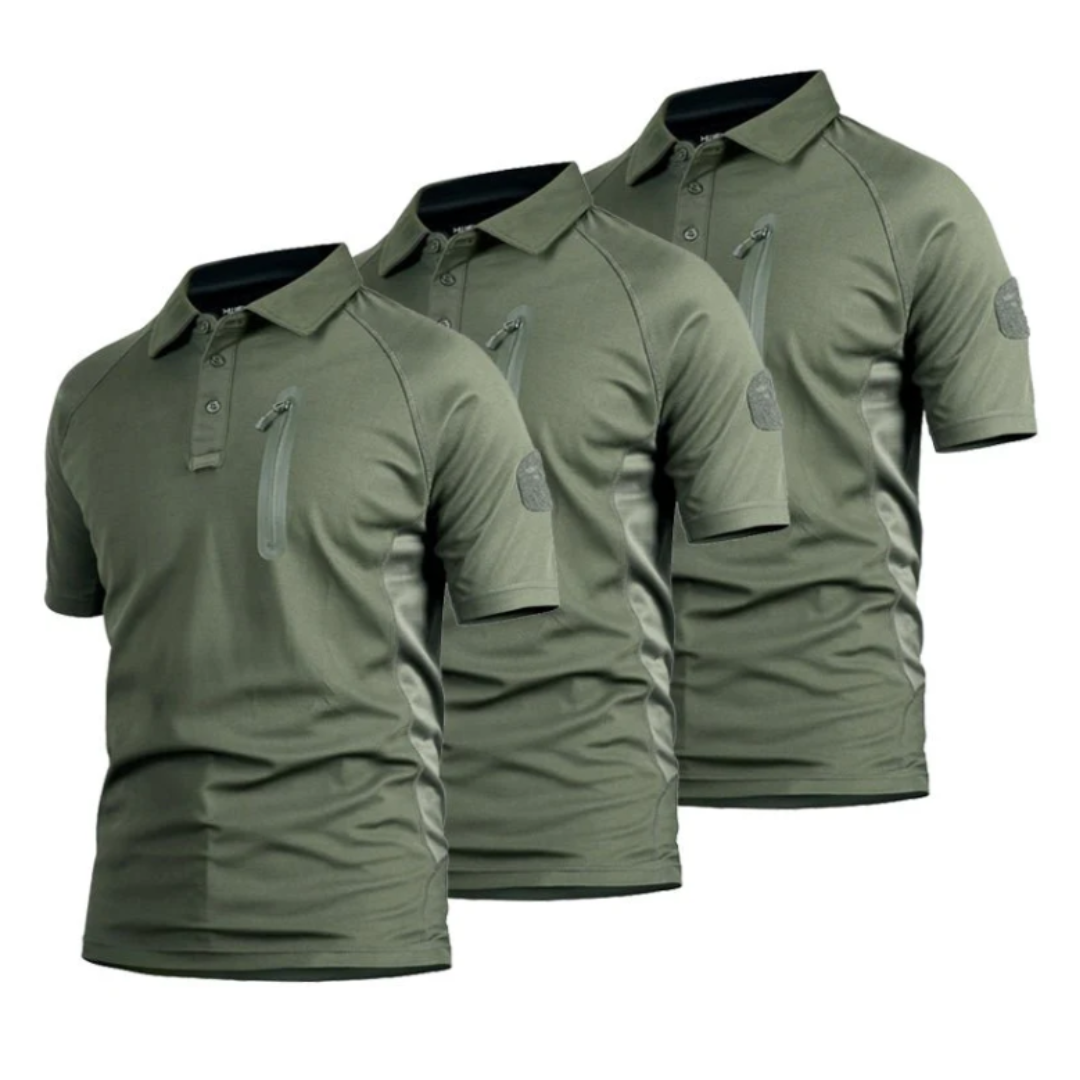 Men’s Quick-Dry Outdoor Polo Shirt – 3-Pack