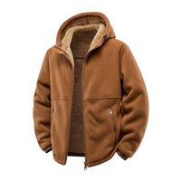 Men’s Sherpa-Lined Hoodie Jacket – Fleece – Hooded