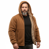 Men’s Sherpa-Lined Hoodie Jacket – Fleece – Hooded