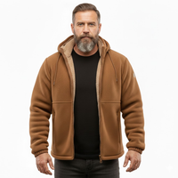 Men’s Sherpa-Lined Hoodie Jacket – Fleece – Hooded