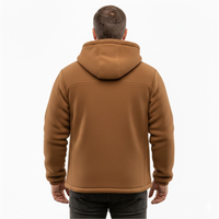 Men’s Sherpa-Lined Hoodie Jacket – Fleece – Hooded