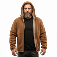Men’s Sherpa-Lined Hoodie Jacket – Fleece – Hooded