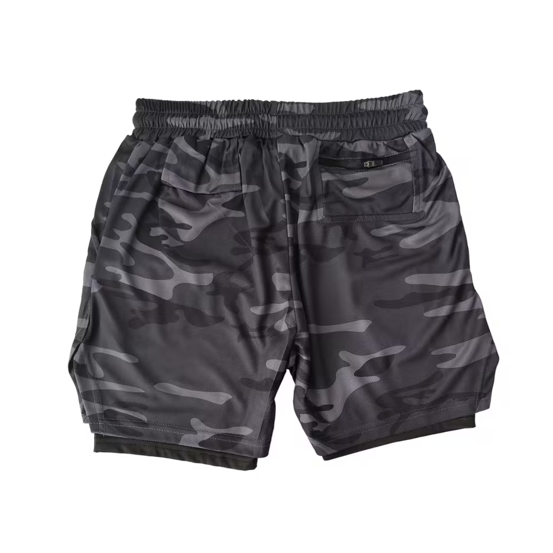 Men’s Sports Shorts – Double-Layer – USA Flag Design