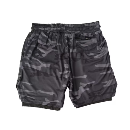 Men’s Sports Shorts – Double-Layer – USA Flag Design