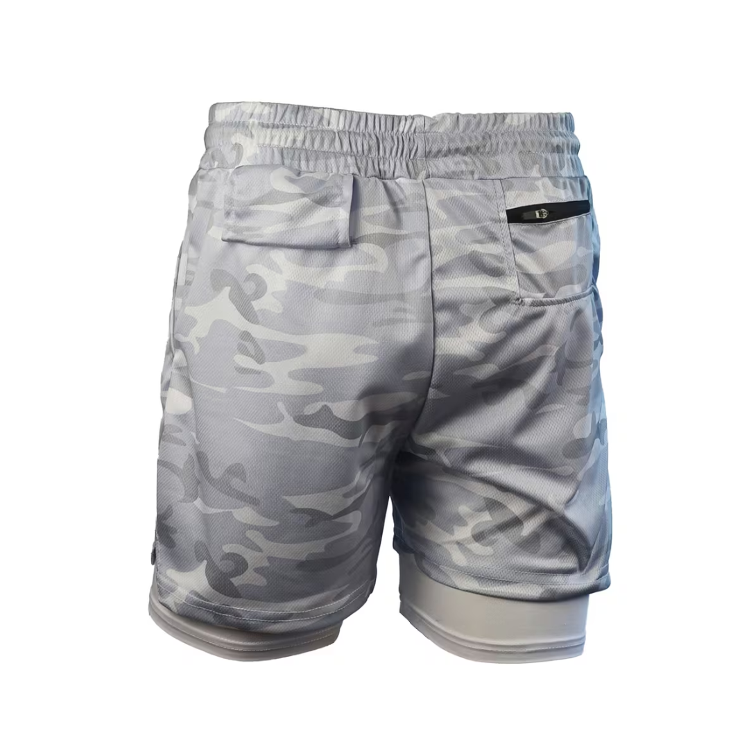 Men’s Sports Shorts – Double-Layer – USA Flag Design