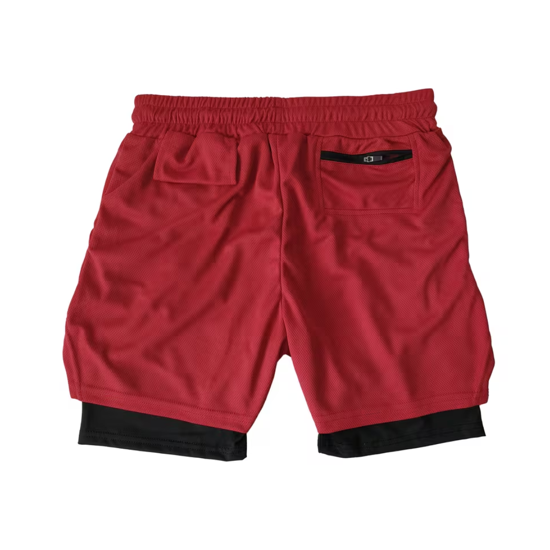 Men’s Sports Shorts – Double-Layer – USA Flag Design