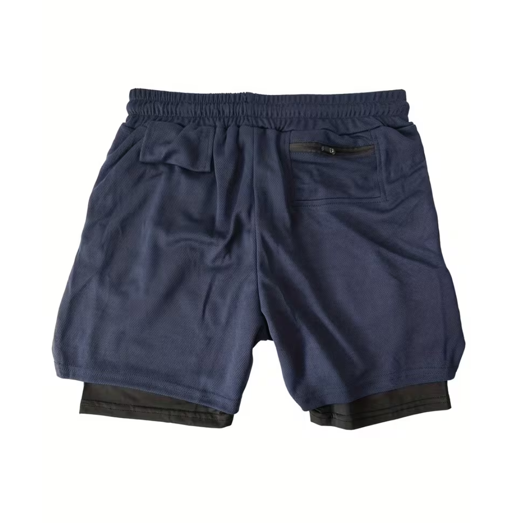 Men’s Sports Shorts – Double-Layer – USA Flag Design