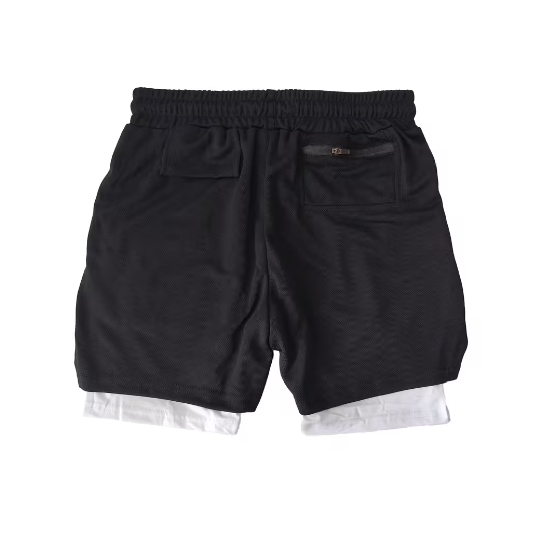 Men’s Sports Shorts – Double-Layer – USA Flag Design