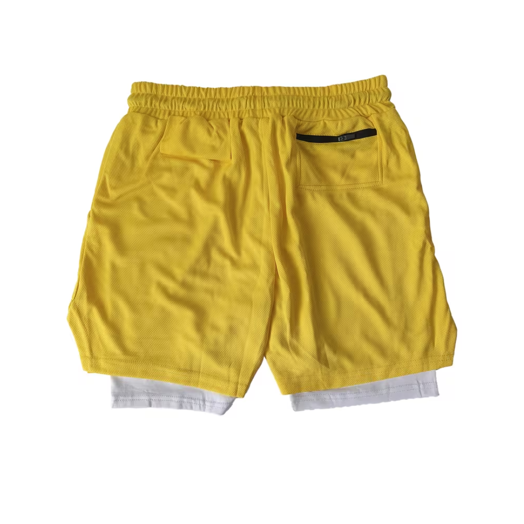Men’s Sports Shorts – Double-Layer – USA Flag Design