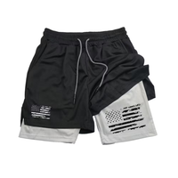 Men’s Sports Shorts – Double-Layer – USA Flag Design