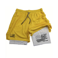 Men’s Sports Shorts – Double-Layer – USA Flag Design