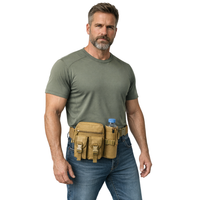 Men's Tactical Belt Bag – Multi Pocket Waist Pack – Outdoor Storage