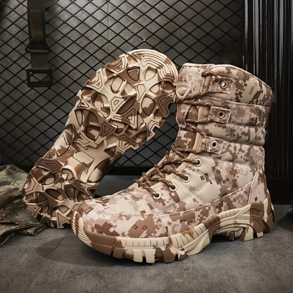 Men’s Tactical Combat Boots – Lace-Up Support – All-Season