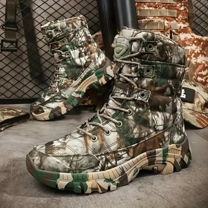 Men’s Tactical Combat Boots – Lace-Up Support – All-Season