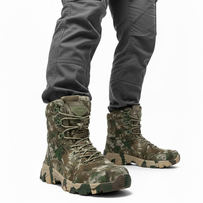 Men’s Tactical Combat Boots – Lace-Up Support – All-Season
