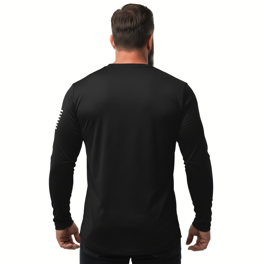 Men’s USA Print Long Sleeve T-Shirt – Crew Neck