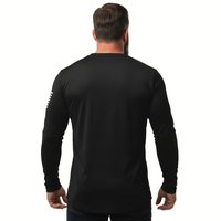 Men’s USA Print Long Sleeve T-Shirt – Crew Neck