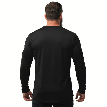Men’s USA Print Long Sleeve T-Shirt – Crew Neck