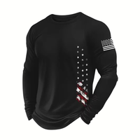 Men’s USA Print Long Sleeve T-Shirt – Crew Neck
