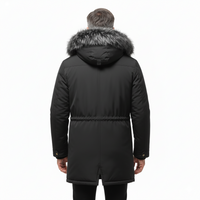 Men’s Winter Parka Jacket – Faux Fur Hood – Warm & Comfortable