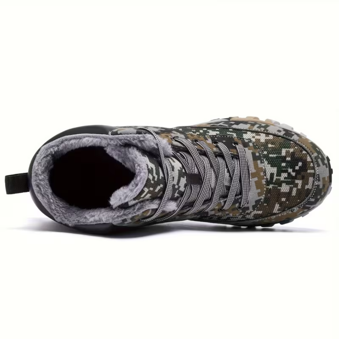 Men’s Winter Snow Boots – Warm Lined – Non-Slip Hiking Grip