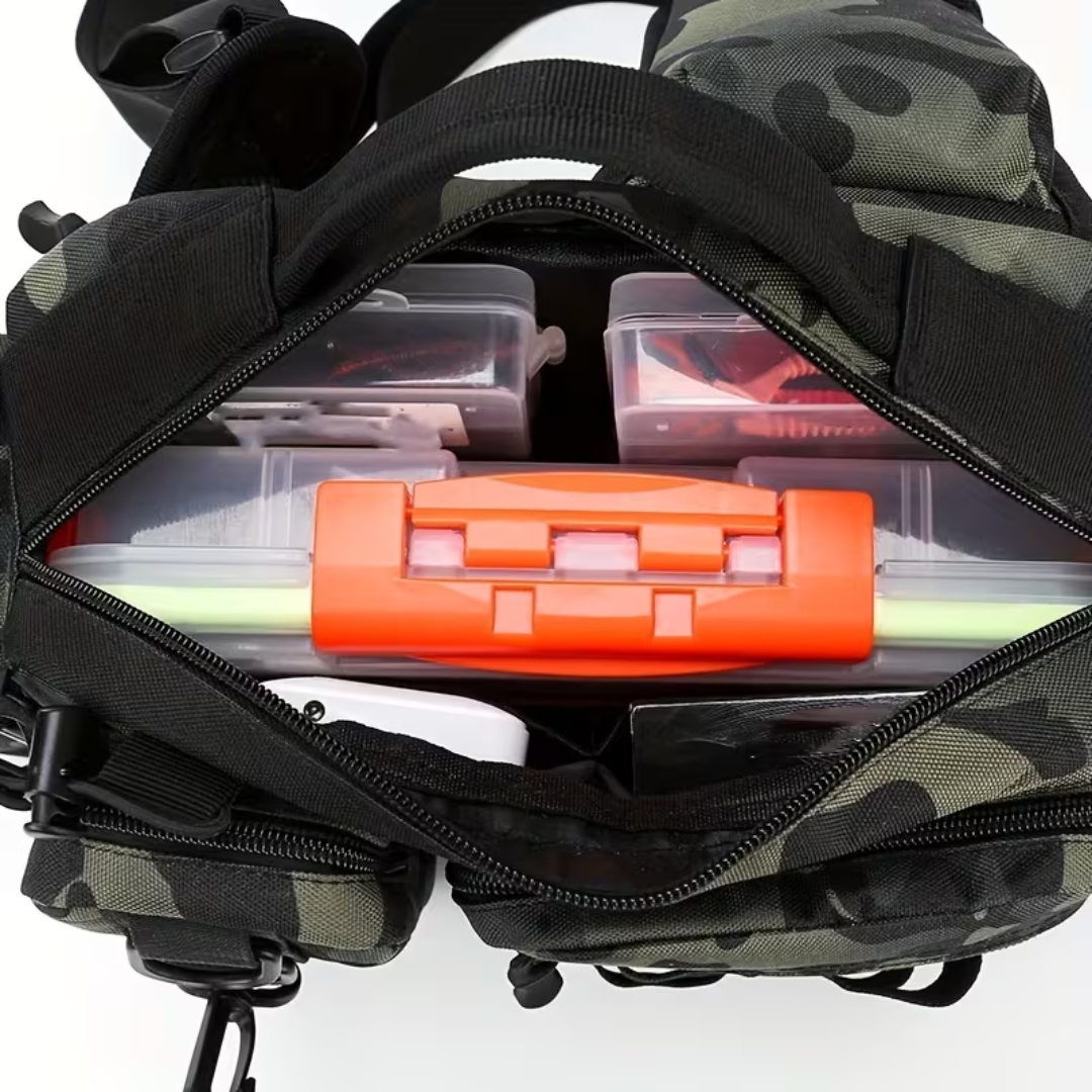 Multi-Functional Outdoor Fishing Sling Bag – Tactical Storage – Adjustable Strap