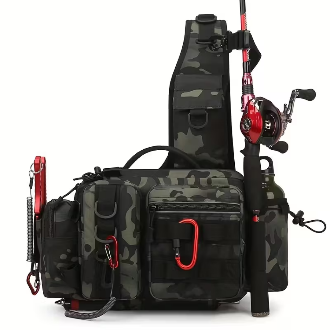 Multi-Functional Outdoor Fishing Sling Bag – Tactical Storage – Adjustable Strap
