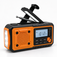 Emergency Radio - Hand Crank & Solar with Flashlight - Charges Your Phone
