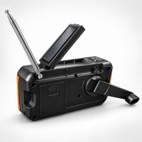 Emergency Radio - Hand Crank & Solar with Flashlight - Charges Your Phone