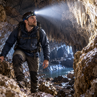Rechargeable Headlamp - 1000 Lumen Zoom LED, 90° Tilt - IPX4 Waterproof