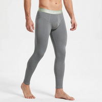 Men's Thermal Long Johns - Double Layer Base Layer Leggings - With Pouch