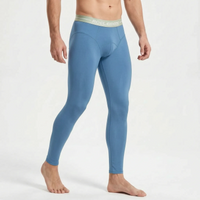 Men's Thermal Long Johns - Double Layer Base Layer Leggings - With Pouch