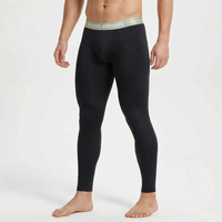 Men's Thermal Long Johns - Double Layer Base Layer Leggings - With Pouch