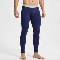 Men's Thermal Long Johns - Double Layer Base Layer Leggings - With Pouch