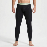 Men's Thermal Long Johns - Double Layer Base Layer Leggings - With Pouch