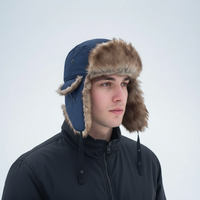 Trapper Hat - Faux Fur Lined Aviator Hat - Water-Resistant Ear Flaps