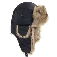Trapper Hat - Faux Fur Lined Aviator Hat - Water-Resistant Ear Flaps