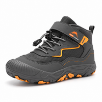 Kids Hiking Boots - Waterproof Mid Ankle Boots - Easy Hook-and-Loop