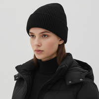 Beanie Hat - Ribbed Knit Fisherman Beanie - Unisex Winter Cuffed Cap