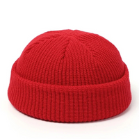 Beanie Hat - Ribbed Knit Fisherman Beanie - Unisex Winter Cuffed Cap