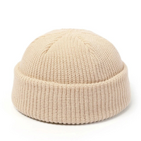 Beanie Hat - Ribbed Knit Fisherman Beanie - Unisex Winter Cuffed Cap