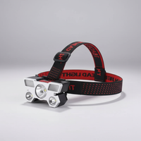 Headlamp - Rechargeable 5 LED Head Light - Adjustable Elastic Strap